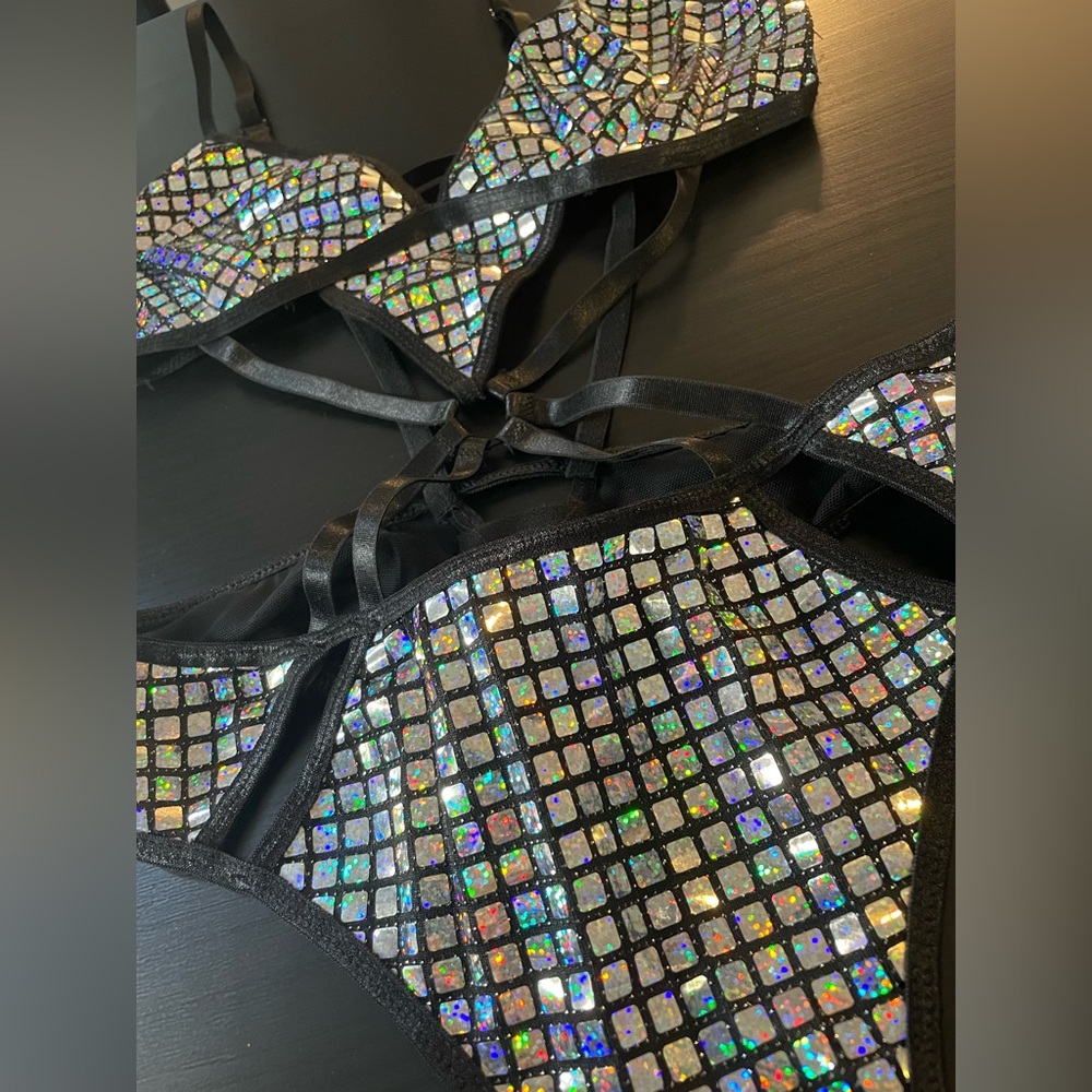 Shiny rave bodysuit